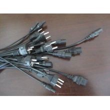 European VDE schuko/VDE/EU plug power cable